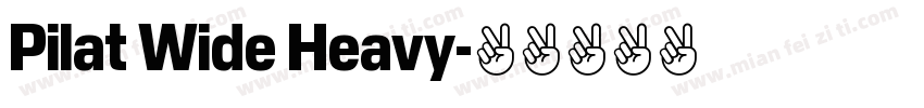 Pilat Wide Heavy字体转换